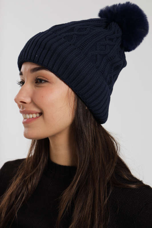 Senza Pom Pom Beanie Winter Hat