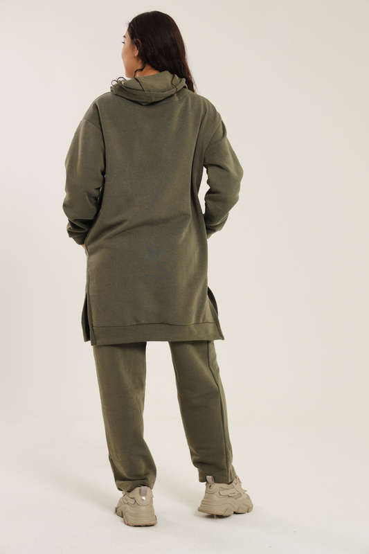 Skylar Hooded Fleece Lined Oversized Pants OR Sweater