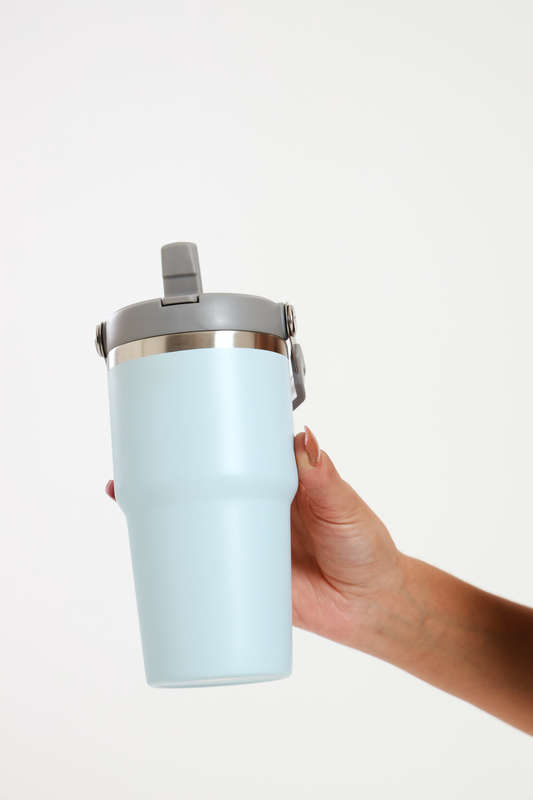 Thermos Vacuum Double Wall Stainless Steel Travel Flask Cup 600ml