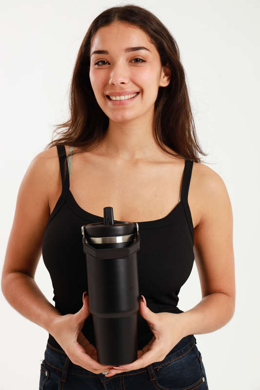 Thermos Vacuum Double Wall Stainless Steel Travel Flask Cup 900ml