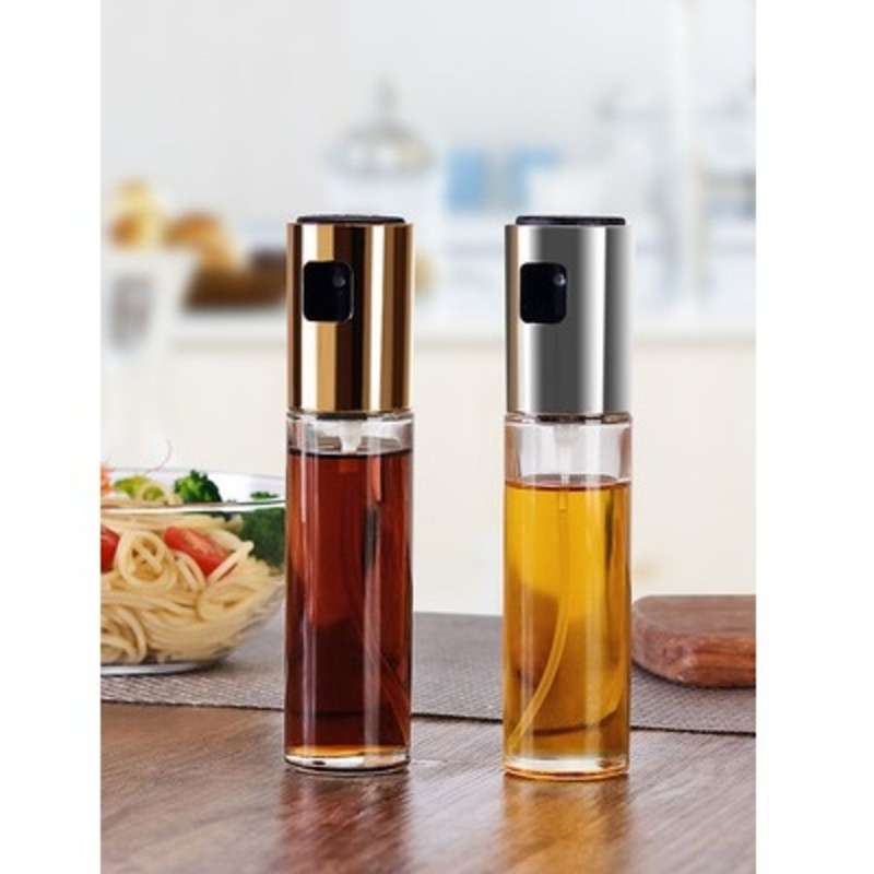 2 x 100ml Senza Stainless Steel Glass Oil Spray Bottle