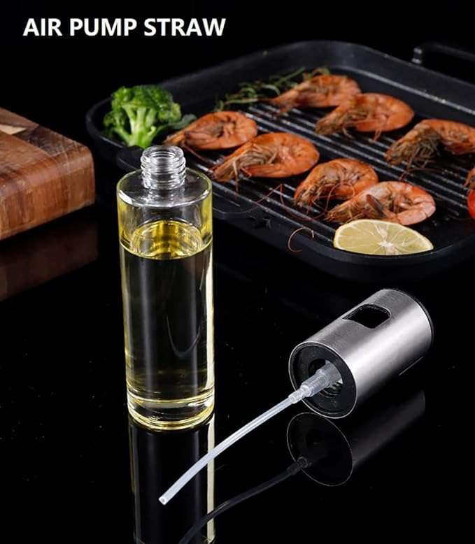 2 x 100ml Senza Stainless Steel Glass Oil Spray Bottle
