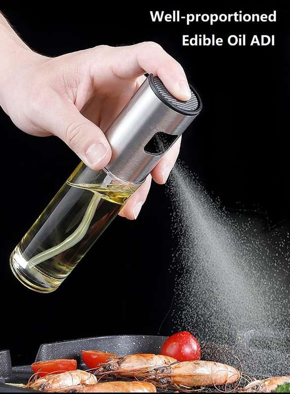 2 x 100ml Senza Stainless Steel Glass Oil Spray Bottle