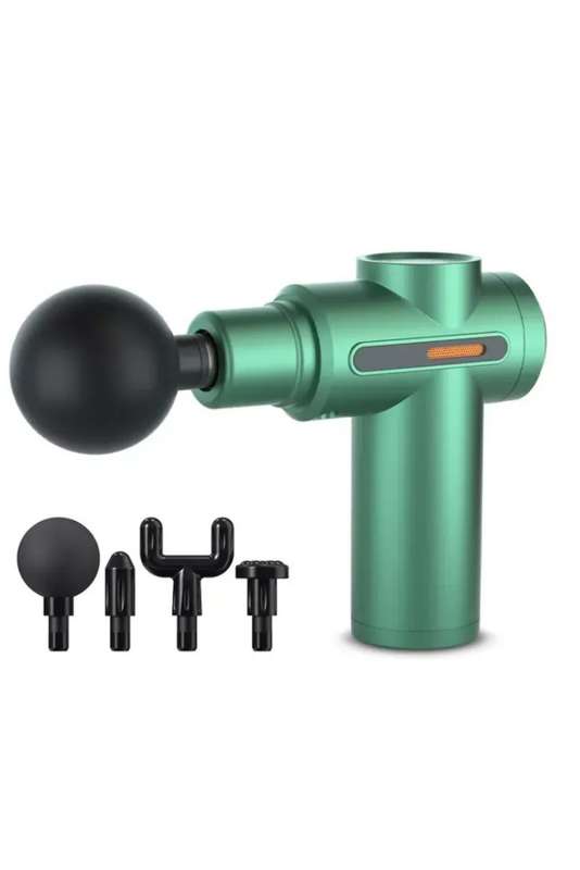 Deep Tissue Percussion Massage Gun Pain Relief Muscle Massager With 4 Heads