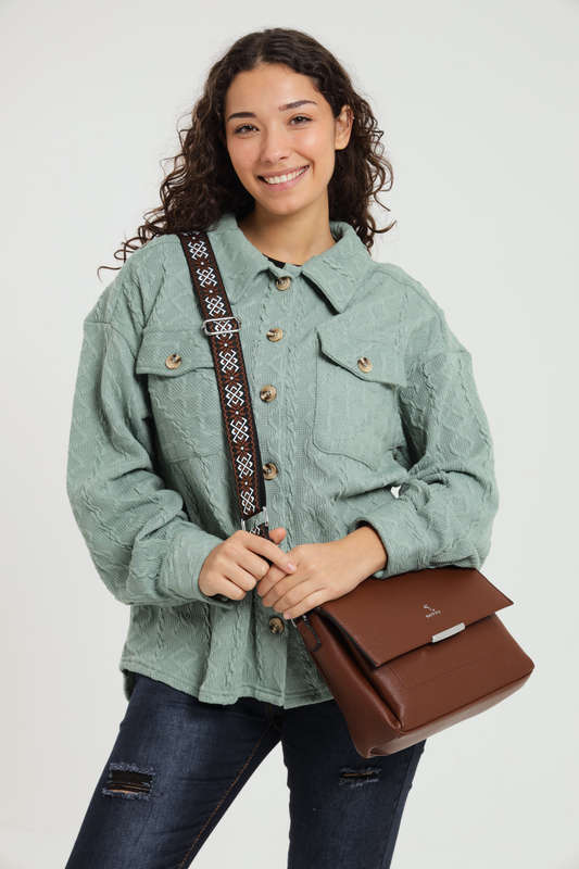 Jolie Crossbody Wide Strap Handbag Sling Bag