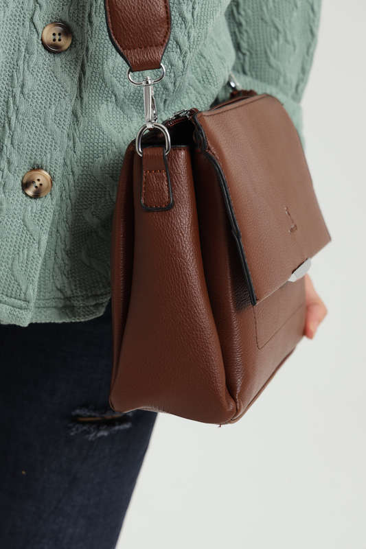Jolie Crossbody Wide Strap Handbag Sling Bag