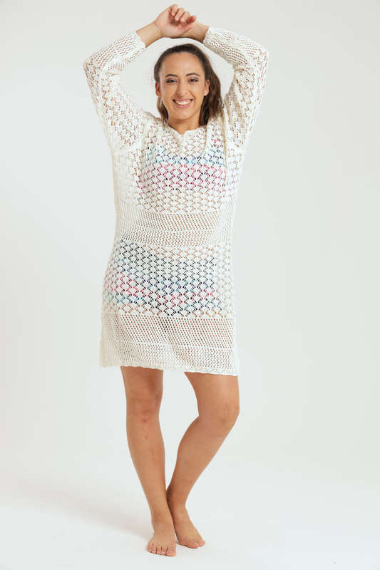 Ladies Cover Up Swimsuit Crochet Summer Bathing Suit Swimwear Knit Beach Dress