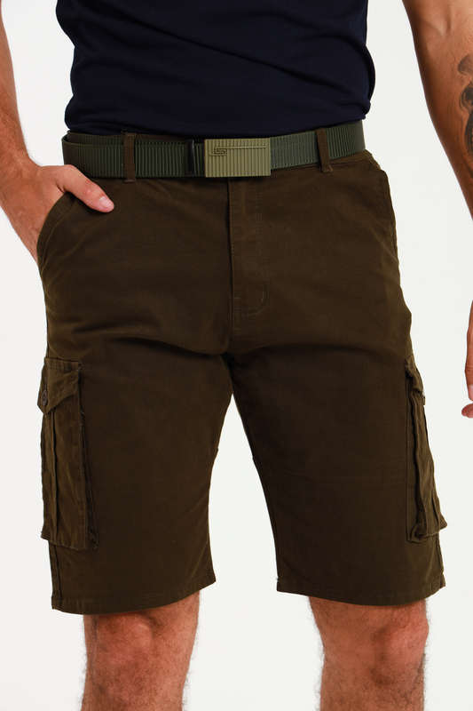 Mens Flat Front Slim Fit Chino Shorts