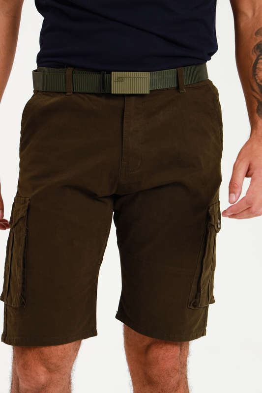 Mens Flat Front Slim Fit Chino Shorts