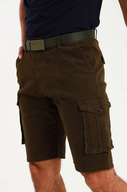 Mens Flat Front Slim Fit Chino Shorts