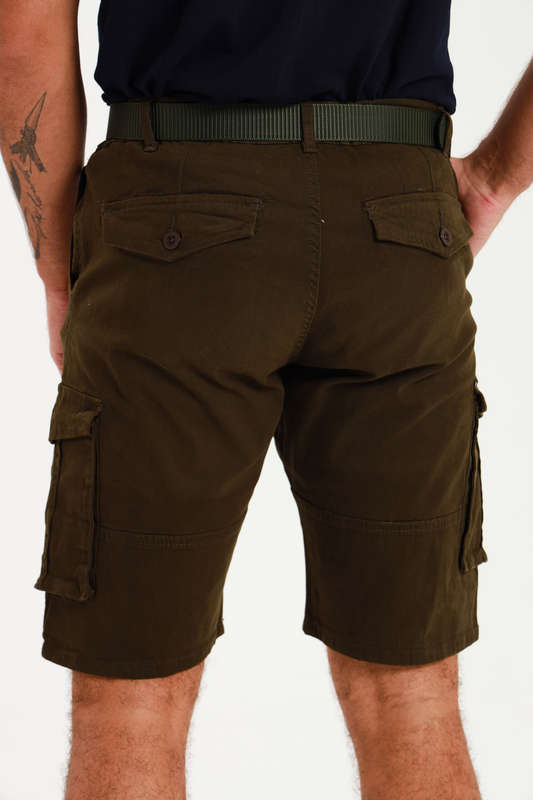 Mens Flat Front Slim Fit Chino Shorts
