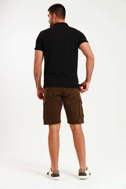 Mens Flat Front Slim Fit Chino Shorts