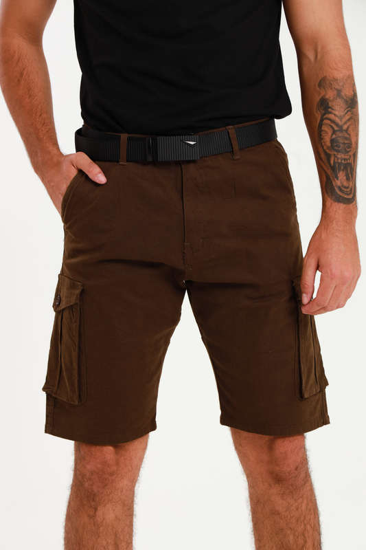 Mens Flat Front Slim Fit Chino Shorts