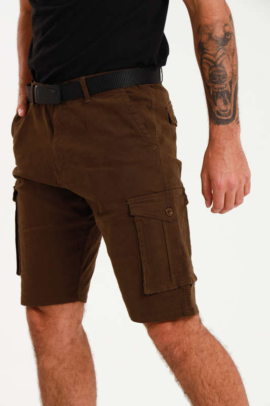 Mens Flat Front Slim Fit Chino Shorts