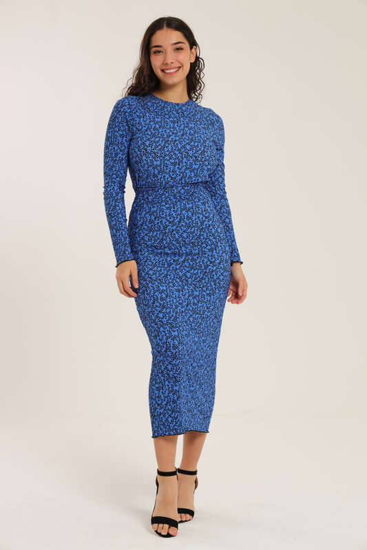 Nicolet Long Sleeve Bodycon Midaxi Evening Dress
