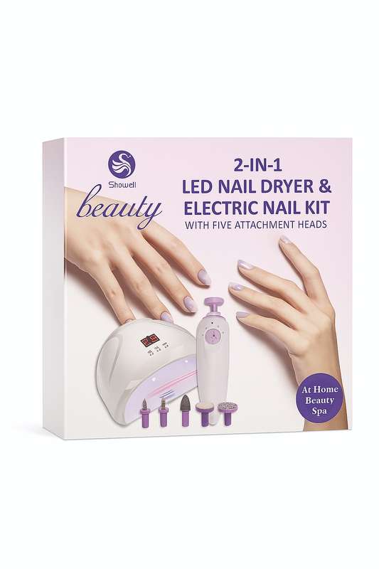 Senza® 2-In-1 Led Nail Dryer &amp; Electric Nail Manicure Pedicure Drill Kit