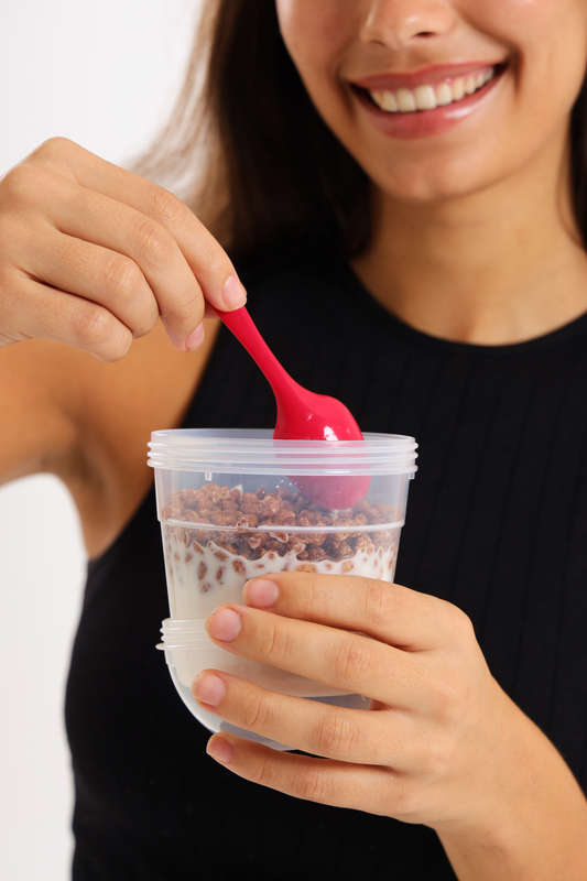 Senza® Reusable On The Go Breakfast Cup With Spoon Set BPA Free 500ml