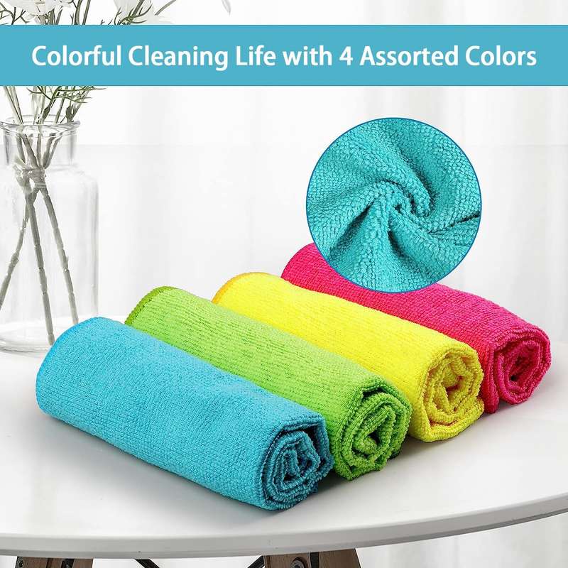 Senza Pack Of 4 Microfibre Cleaning Cloth Variety Pack XL 300mm X 300mm
