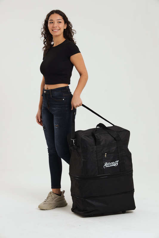 Senza Sport Large Expandable Trolley Duffle Waterproof Travel Luggage Bag