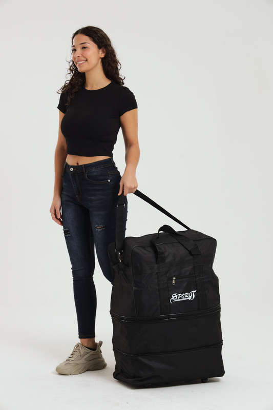 Senza Sport Large Expandable Trolley Duffle Waterproof Travel Luggage Bag