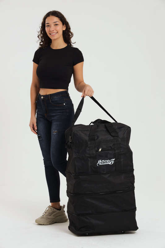 Senza Sport Large Expandable Trolley Duffle Waterproof Travel Luggage Bag