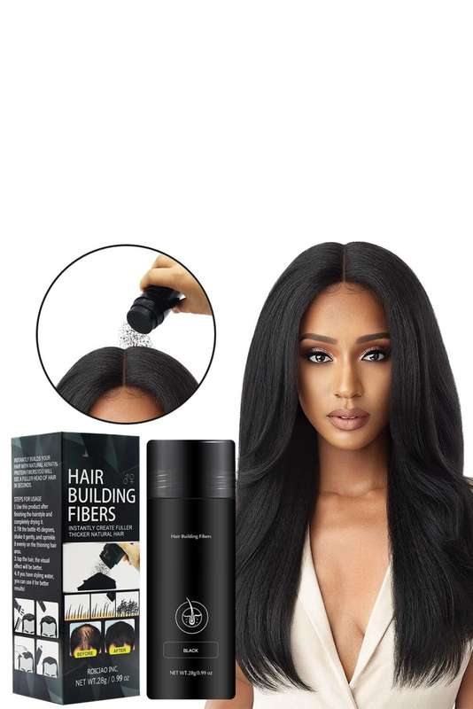 Thick Fiber Hair Building Fibers For Thinning and Fine Black Hair