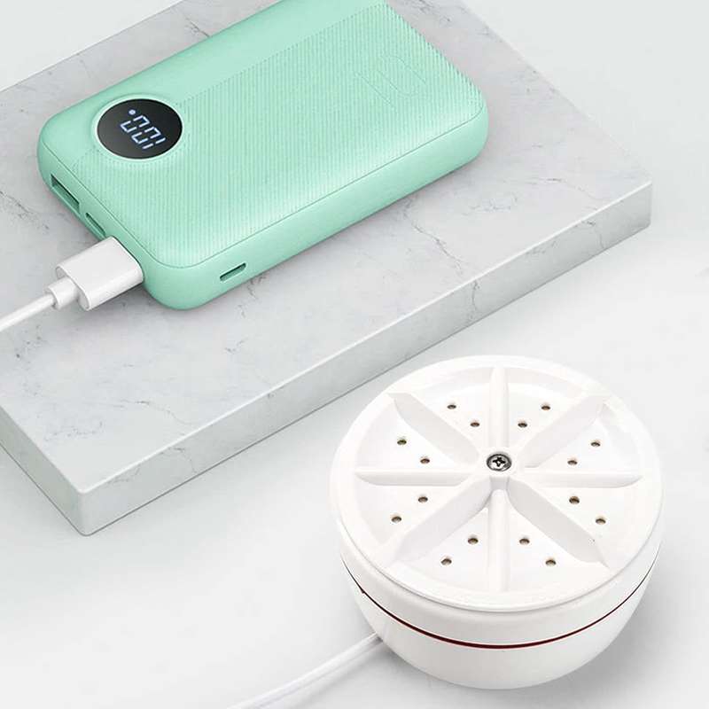 Ultrasonic Turbo Travel Portable Mini Washing Machine USB 60W