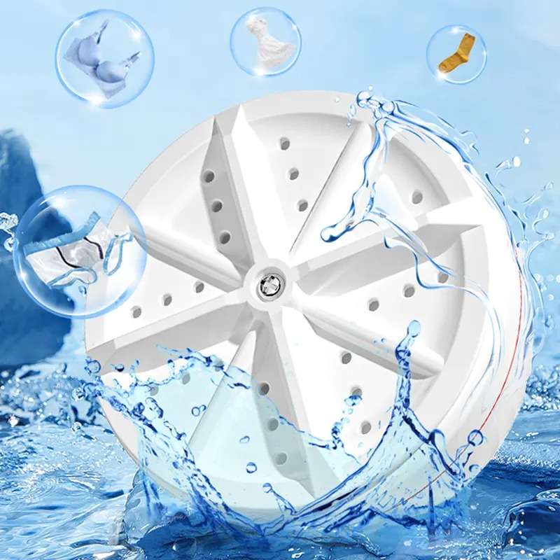 Ultrasonic Turbo Travel Portable Mini Washing Machine USB 60W