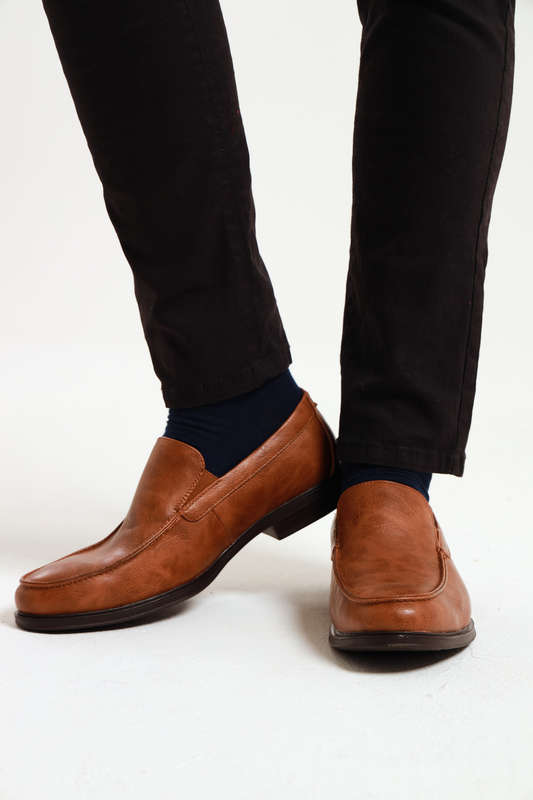 Van Heusen Men's Memory Foam Casual Formal Slip-On Brown Shoes