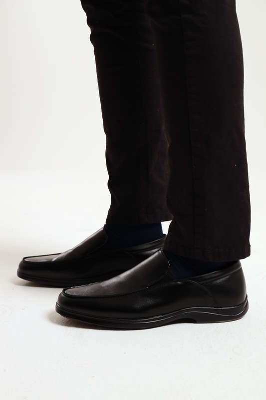 Van Heusen Men's Memory Foam Casual Formal Slip-On Black Shoes