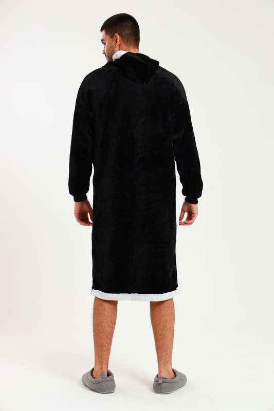 Huggle Hoodie Ultra Plush Free Size Oversized Blanket Black