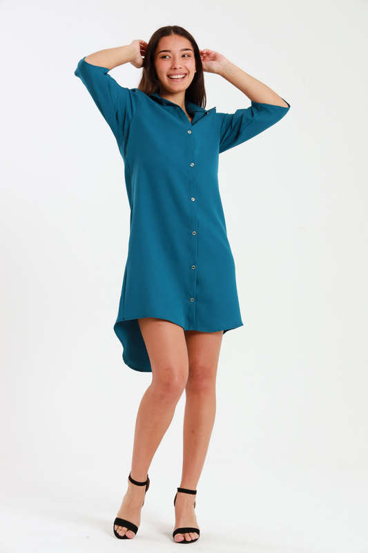 Ladies Amilia Button Down Shirt Dress