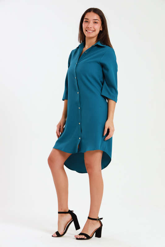 Ladies Amilia Button Down Shirt Dress