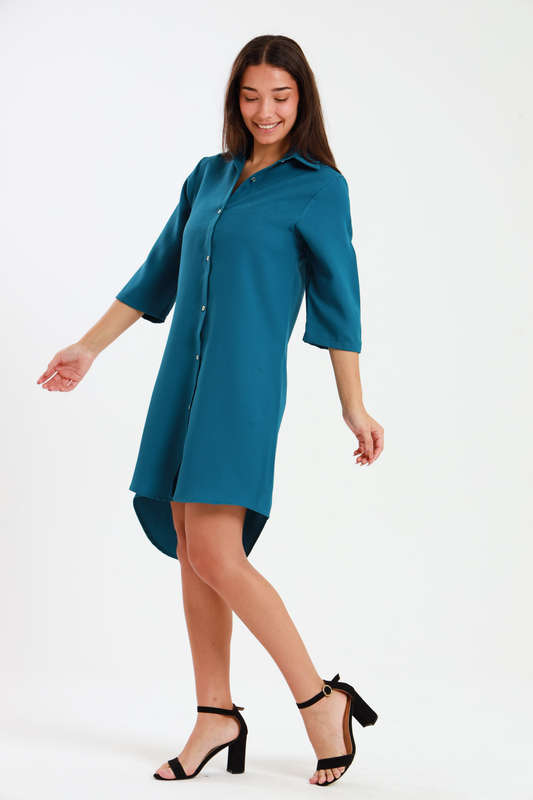 Ladies Amilia Button Down Shirt Dress