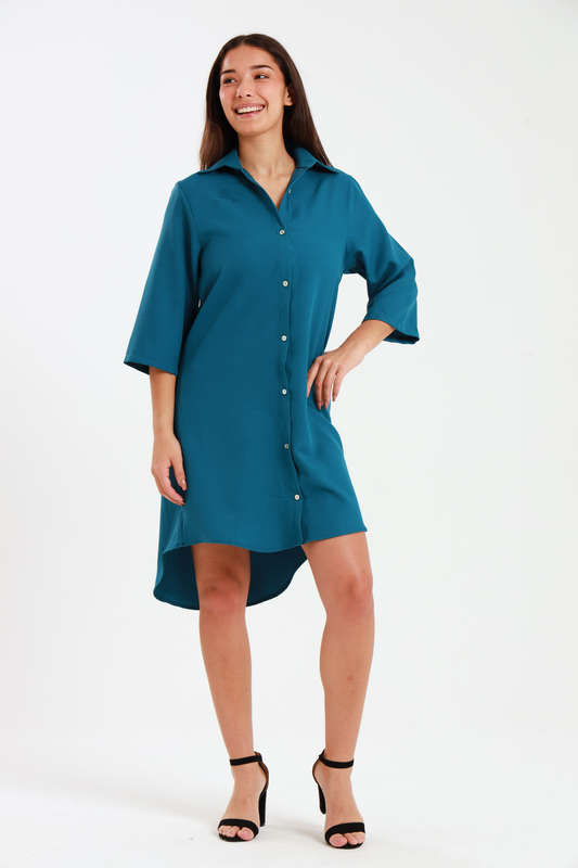 Ladies Amilia Button Down Shirt Dress