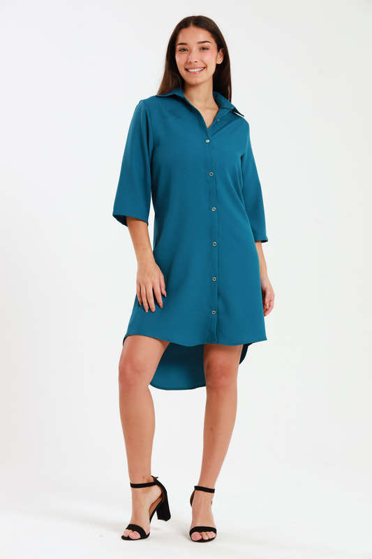 Ladies Amilia Button Down Shirt Dress