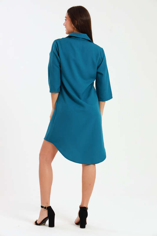 Ladies Amilia Button Down Shirt Dress