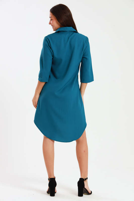 Ladies Amilia Button Down Shirt Dress