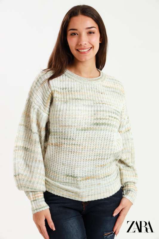 Ladies ZARA Cozy Plush Long Sleeve Pullover Sweater Jersey