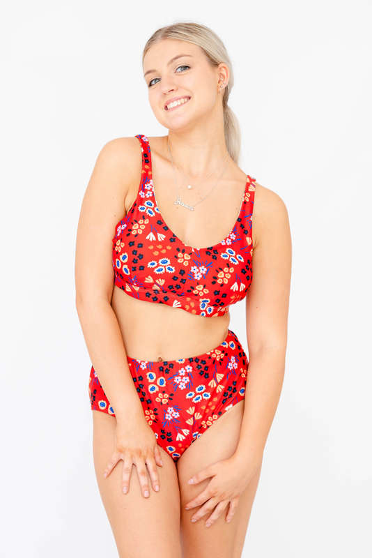 Senza® Zelia 3 Piece Bikini Swimwear Set With Modest Cover Up Matching Sarong