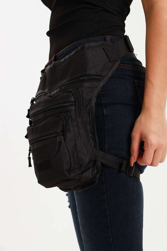 Senza Sport® Canvas Cross Body Luxury Travel Waist Leg Bag