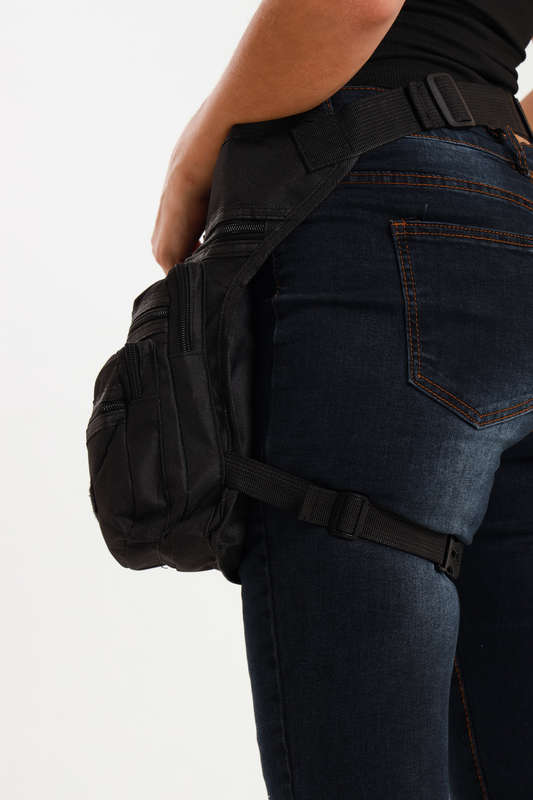 Senza Sport® Canvas Cross Body Luxury Travel Waist Leg Bag