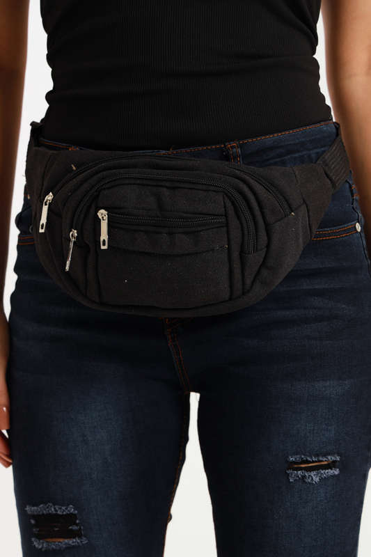 Senza Sport® Unisex Canvas Waist Travel Bag Fanny Pack
