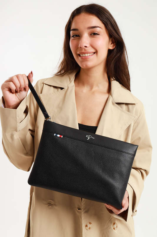 Unisex Leather Travel Clutch Hand Bag