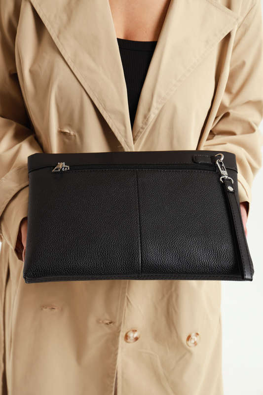 Unisex Leather Travel Clutch Hand Bag