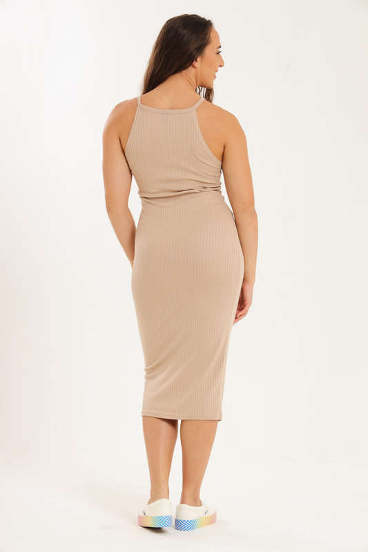 Alaina Ladies Midi Length Bodycon Dress