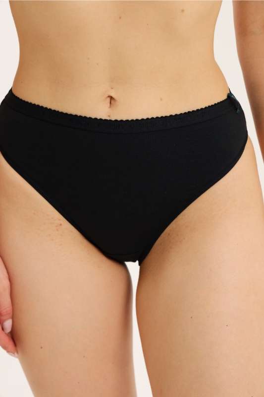 Branded 4 Pack Cotton Stretch High Leg Panties Assorted Pack