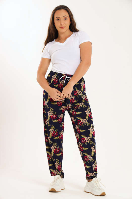 Senza® Casual Harem Wide Leg Everyday Printed Pants