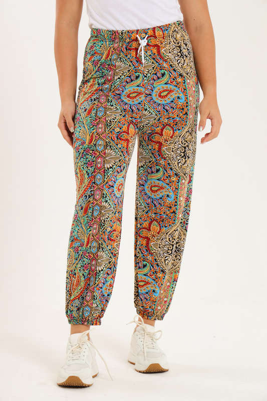Senza® Casual Harem Wide Leg Everyday Printed Pants