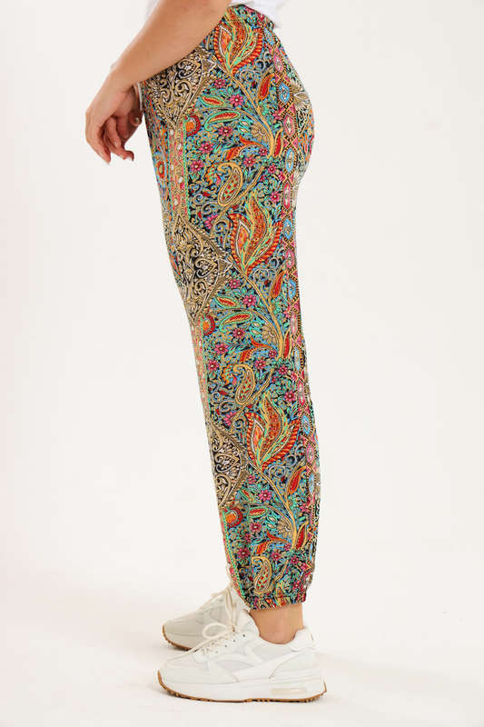 Senza® Casual Harem Wide Leg Everyday Printed Pants